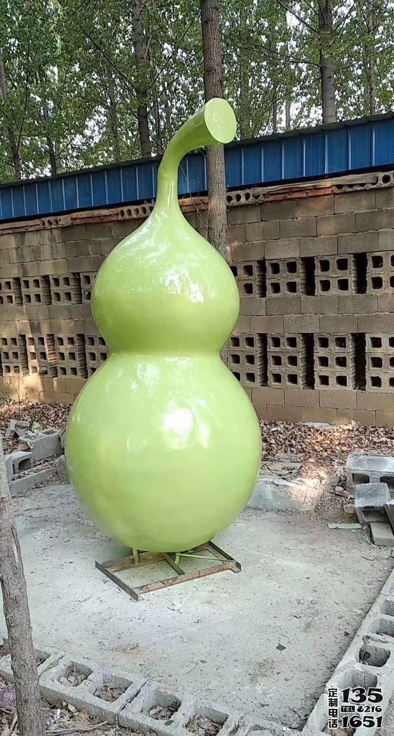 景區(qū)玻璃鋼烤漆園林仿真葫蘆雕塑 景區(qū)玻璃鋼烤漆園林仿真葫蘆雕塑