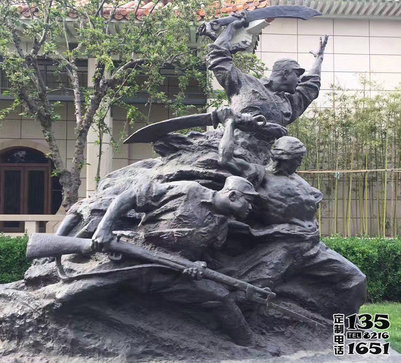 景區(qū)玻璃鋼仿銅浴血奮戰(zhàn)的八路軍戰(zhàn)士雕塑 景區(qū)玻璃鋼仿銅浴血奮戰(zhàn)的八路軍戰(zhàn)士雕塑