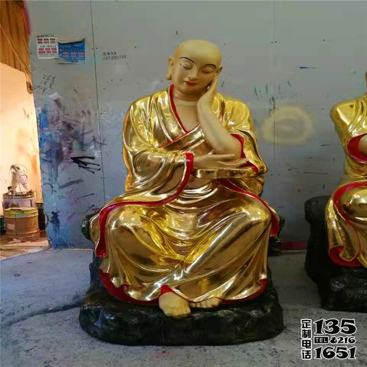 玻璃鋼彩繪漆金大型景觀十八羅漢雕塑 玻璃鋼彩繪漆金大型景觀十八羅漢雕塑