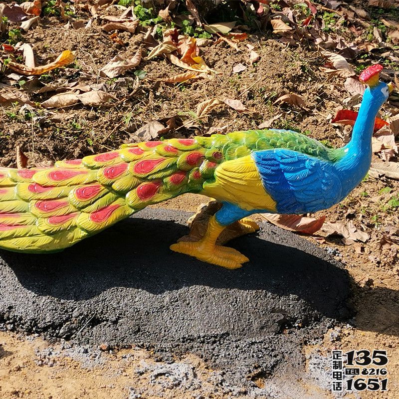 公園仿真動物孔雀雕塑 公園仿真動物孔雀雕塑