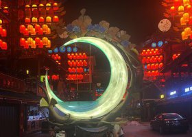 玻璃鋼法院月亮景觀(guān)雕塑